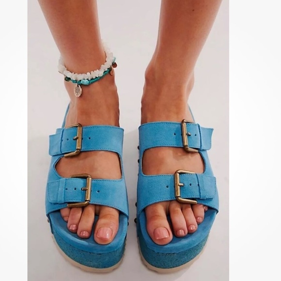 Free People Shoes - Free People x Intentionally Rule Breaker Suede Sandals Size 9 NIB
